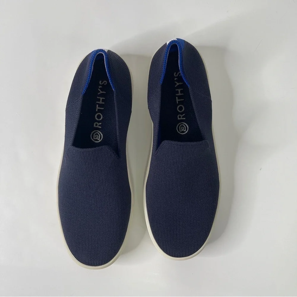 Rothy's The Original Slip On Sneaker Navy Blue Size 8